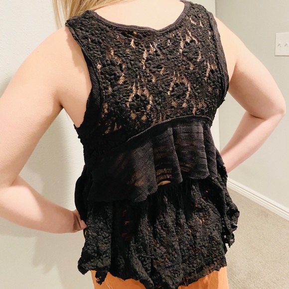 Free People lace  boho top - Picture 5 of 8